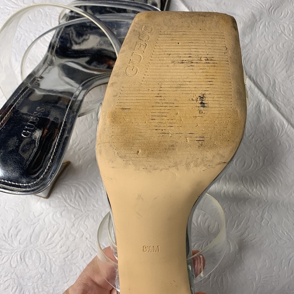 Guess Lavali Clear/Metallic Strap Sandals - Picture 6 of 6